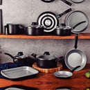 Jogo de Panelas Tramontina Turim em Alumínio com Revestimento Interno e Externo em Antiaderente Starflon Max Preto 10 Peças