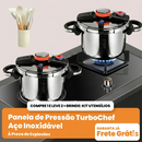 [LEVE 2 E PAGUE 1] - KIT Panelas de Pressão TurboChef Aço Inoxidável - Á Prova de Explosões + Brinde: Kit Utensílios