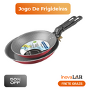 Jogo De Frigideiras De Alumínio Com Revestimiento Interno De Antiaderente 2 Peças Tramontina Bergamo Vermelha 2 Peças