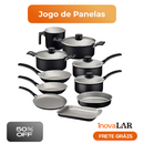 Jogo de Panelas Tramontina Turim em Alumínio com Revestimento Interno e Externo em Antiaderente Starflon Max Preto 10 Peças