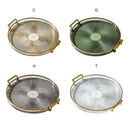 Bandeja de Armazenamento de Luxo com Alça Dourada