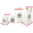 Kit com 4x Pote de tempero de cerâmica com tampa de cortiça