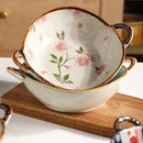 Tigela Doméstica em cerâmica, com alça para servir